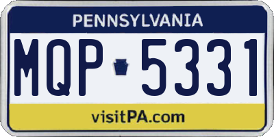 PA license plate MQP5331