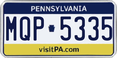 PA license plate MQP5335