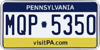 PA license plate MQP5350