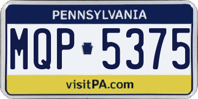 PA license plate MQP5375