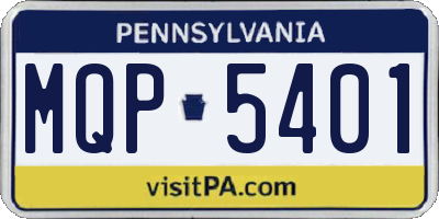PA license plate MQP5401