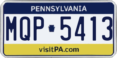 PA license plate MQP5413