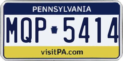 PA license plate MQP5414