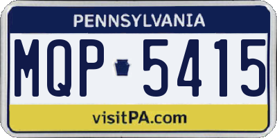PA license plate MQP5415