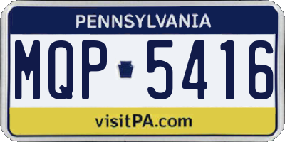 PA license plate MQP5416