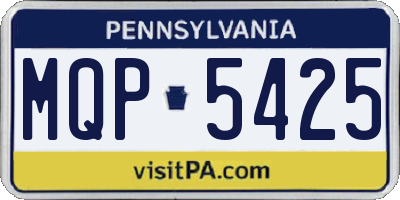 PA license plate MQP5425