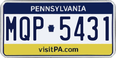 PA license plate MQP5431
