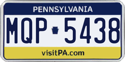 PA license plate MQP5438