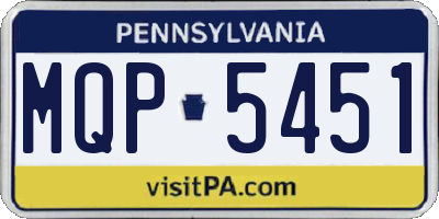 PA license plate MQP5451