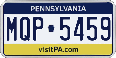 PA license plate MQP5459