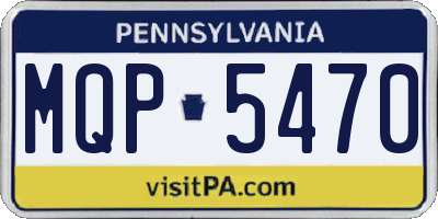 PA license plate MQP5470