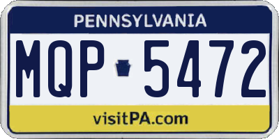 PA license plate MQP5472