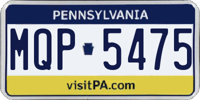 PA license plate MQP5475