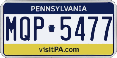 PA license plate MQP5477