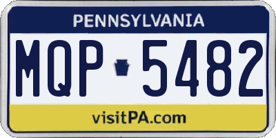 PA license plate MQP5482