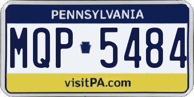 PA license plate MQP5484