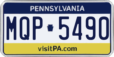 PA license plate MQP5490