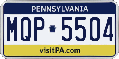 PA license plate MQP5504