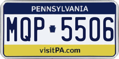 PA license plate MQP5506