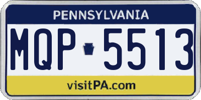 PA license plate MQP5513