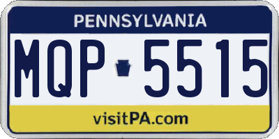 PA license plate MQP5515