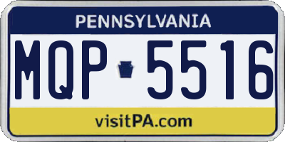PA license plate MQP5516