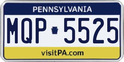 PA license plate MQP5525