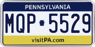 PA license plate MQP5529