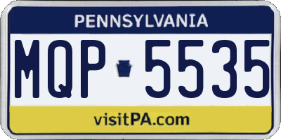 PA license plate MQP5535