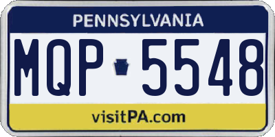 PA license plate MQP5548