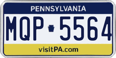 PA license plate MQP5564