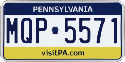 PA license plate MQP5571