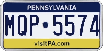 PA license plate MQP5574