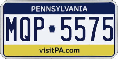 PA license plate MQP5575