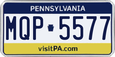 PA license plate MQP5577