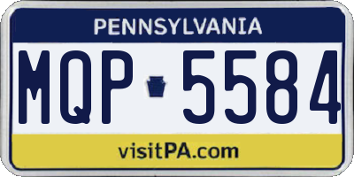 PA license plate MQP5584