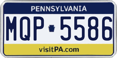 PA license plate MQP5586