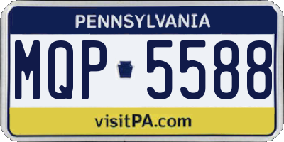 PA license plate MQP5588