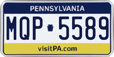 PA license plate MQP5589