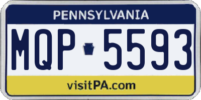 PA license plate MQP5593