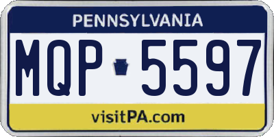 PA license plate MQP5597