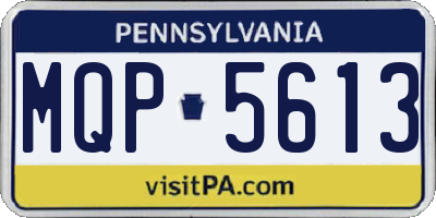 PA license plate MQP5613