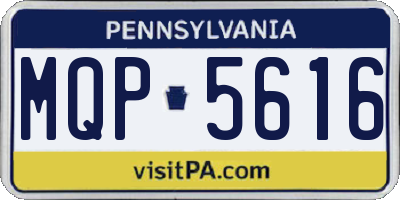 PA license plate MQP5616