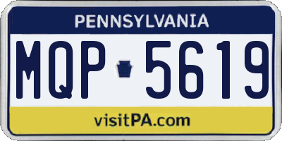 PA license plate MQP5619