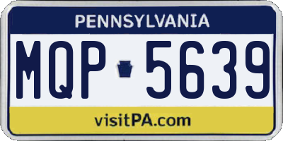 PA license plate MQP5639