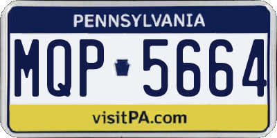 PA license plate MQP5664