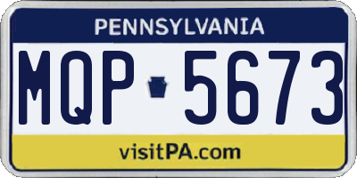 PA license plate MQP5673