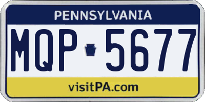 PA license plate MQP5677
