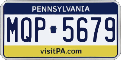 PA license plate MQP5679