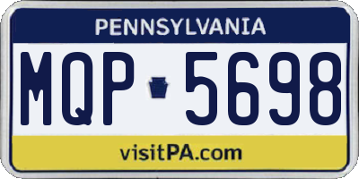 PA license plate MQP5698